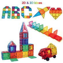 Bild in den Galerie-Viewer laden,Condis Magnetic Building Tiles for Kids 60 pcs, Magnetic Blocks Set Construction STEM Magnets Toys for Children Boys and Girls Age 3 4 5 6 7 Year Old - Condistoys
